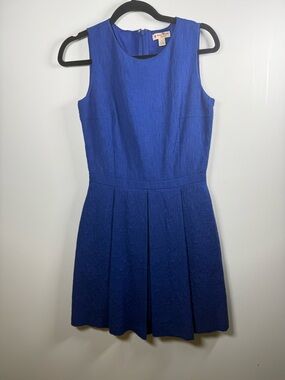 BROOKS BROTHERS | Red Fleece Royal Blue Textured Fit & Flare Dress